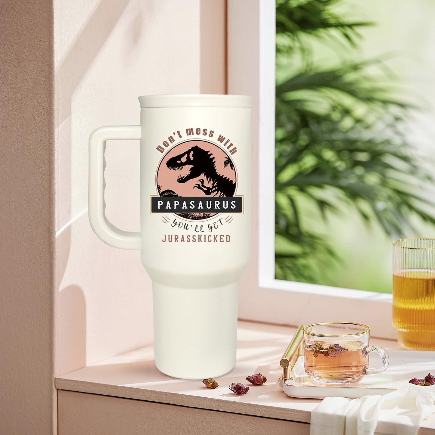 Vaso Papas saurus 40oz regalo para papá cumpleaños Navidad