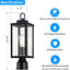 Luz poste exterior aluminio vidrio E26 2 Pzas
