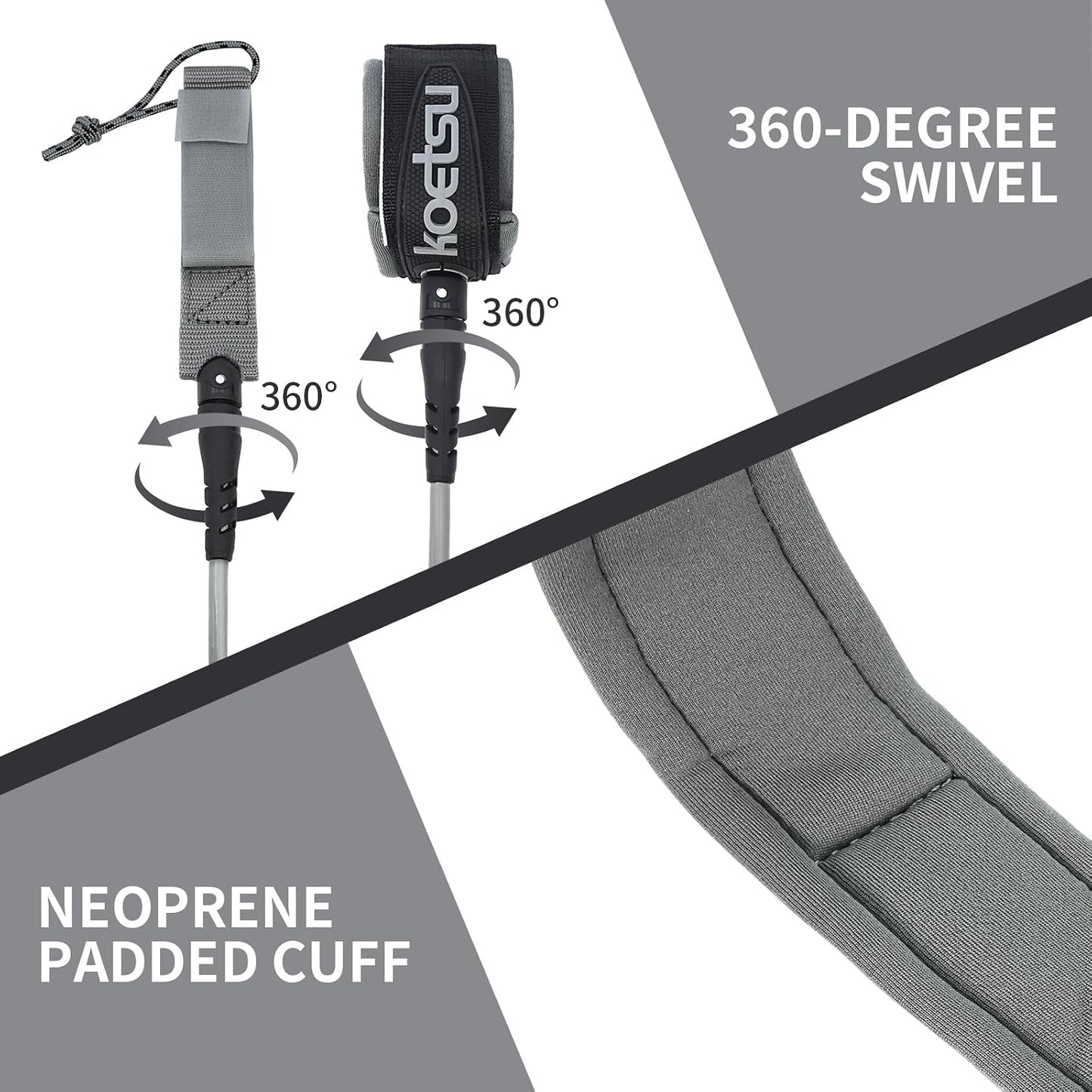Correa tobillo SUP 10pies 0.276" grosor accesorio tabla remo