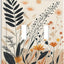 Placa interruptor floral boho 2 gang decorativa