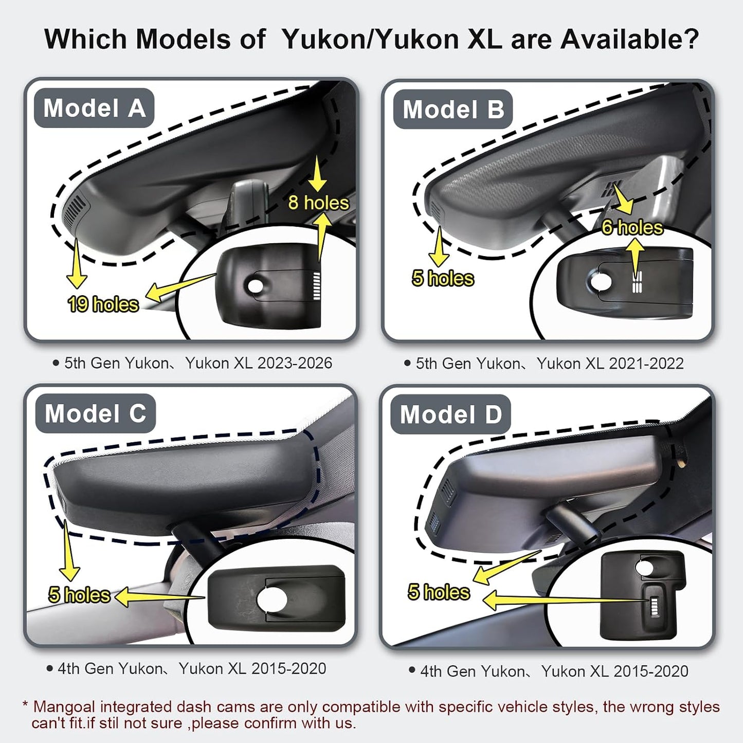 Cámara 4K para GMC Yukon 21-22 con WiFi