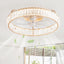 Ventilador techo 20pulg luz led 3cct 6 vel silencioso dorado