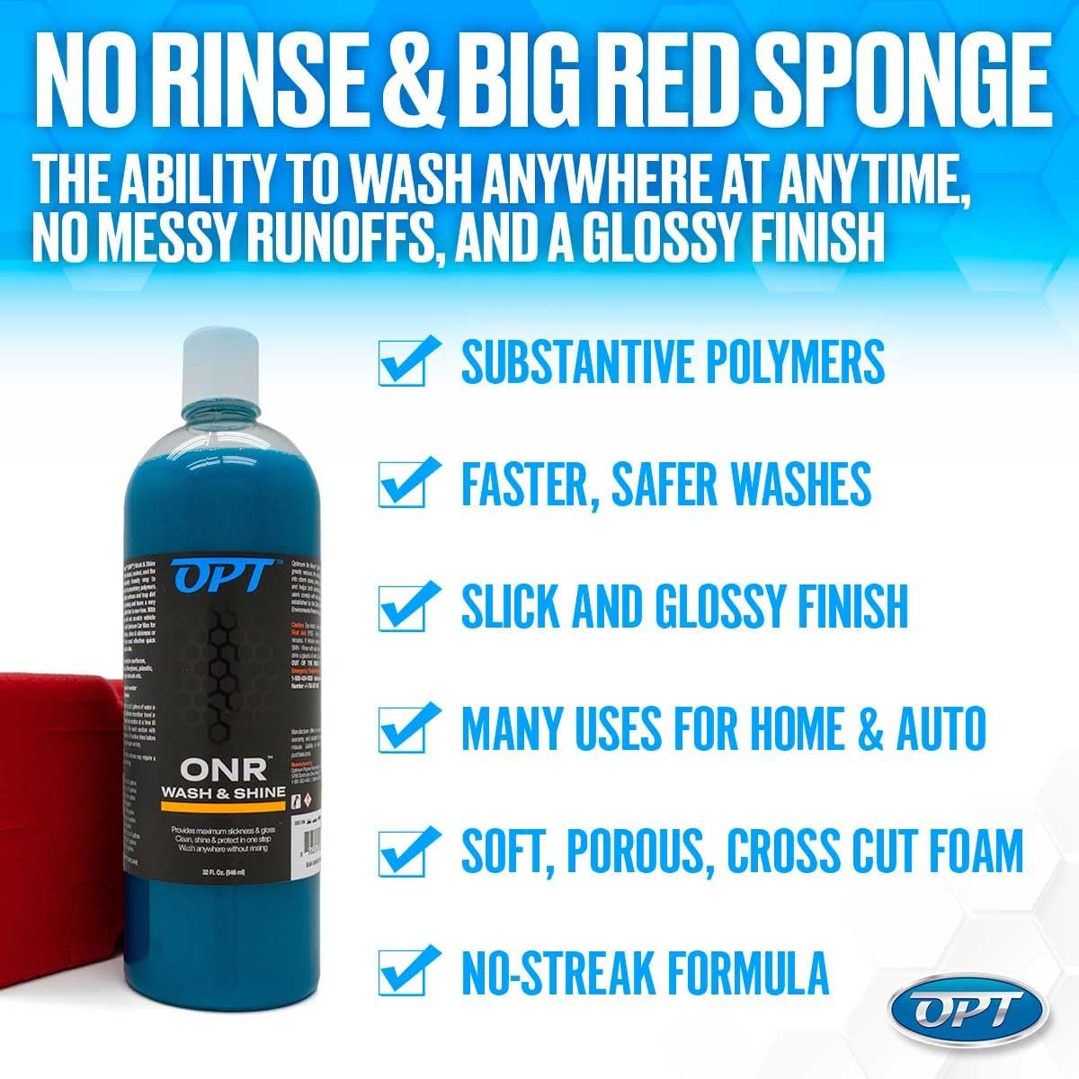 Kit limpieza auto Optimum 32oz toalla microfibra esponja