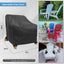2 Fundas silla exterior impermeables 32x38x36pulg negro