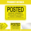 40 Carteles No Intercepción 7x10pulg Aluminio Amarillo