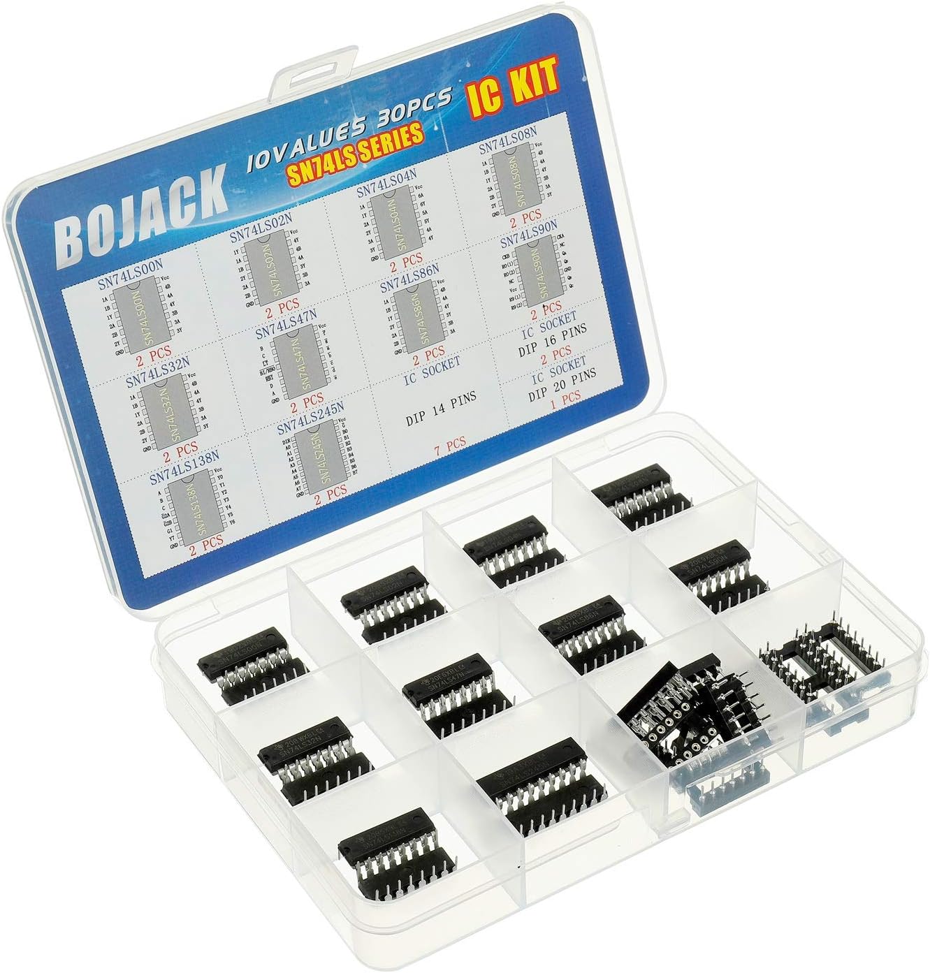10 Valores 30 Pzas Ic Schottky Lógica Sn74ls00n Kit