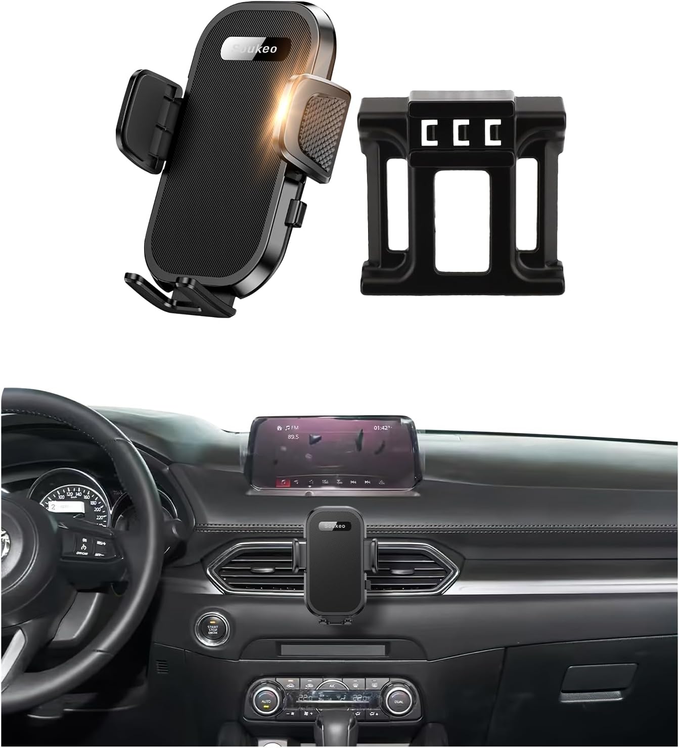 Soporte teléfono coche ajustable para Mazda CX 4-7