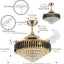 Ventilador techo dorado 52pulg con luz LED control remoto