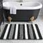 Alfombra baño absorbente 24x17pulg antideslizante negro