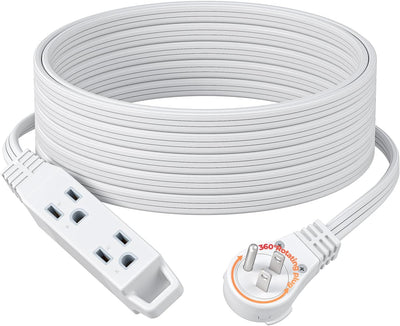 Cable extensión enchufe plano 25ft 3 puntas 13A 16AWG SPT-3