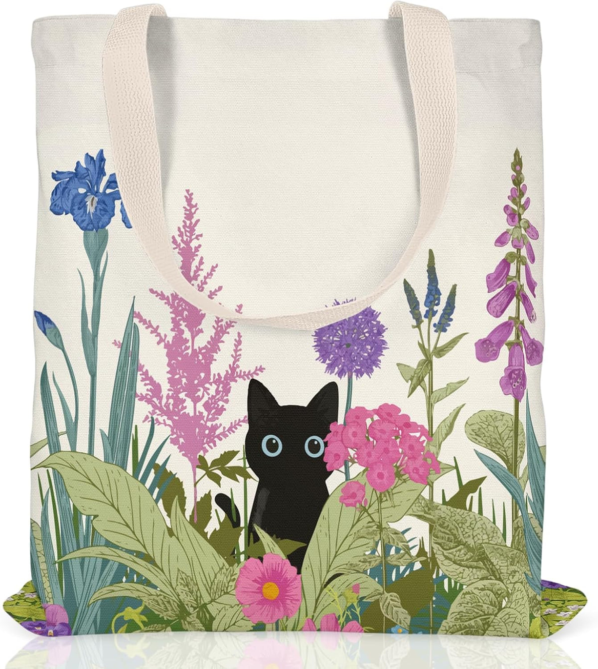 Bolso tote canvas mujer con bolsillo interior reutilizable
