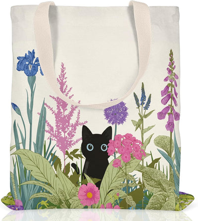 Bolso tote canvas mujer con bolsillo interior reutilizable