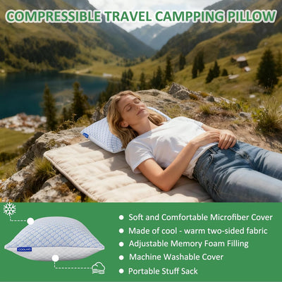 Almohada Viaje Espuma Memoria con Bolsa