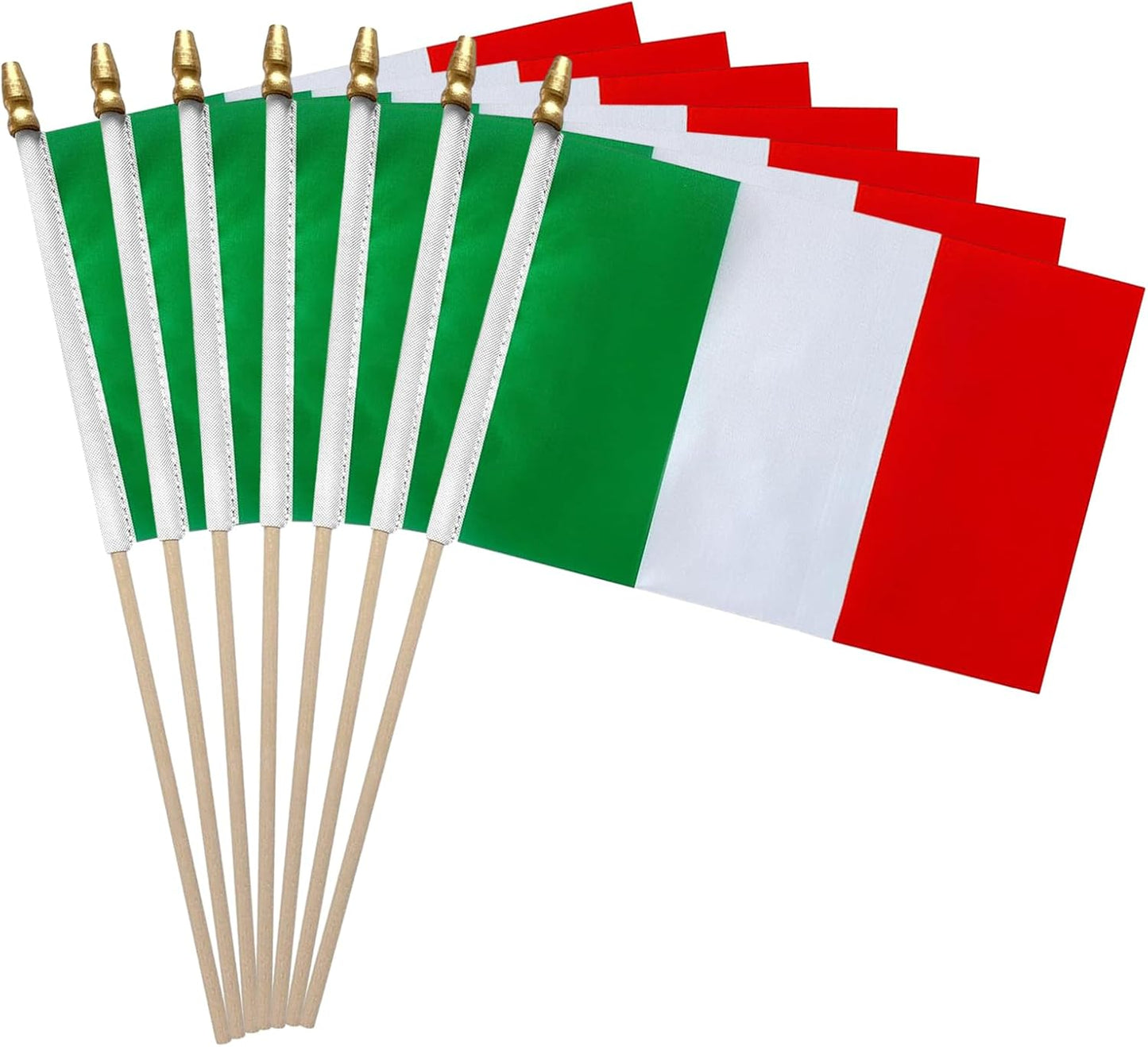 12 Banderas Italia en Palos para Oficina y Fiesta