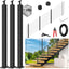 Kit poste barandilla cable T304 negro 8-12ft 134ft cuerda