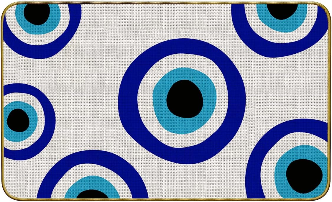 Tapete puerta ojo turco bohemio 30x17pulg entrada