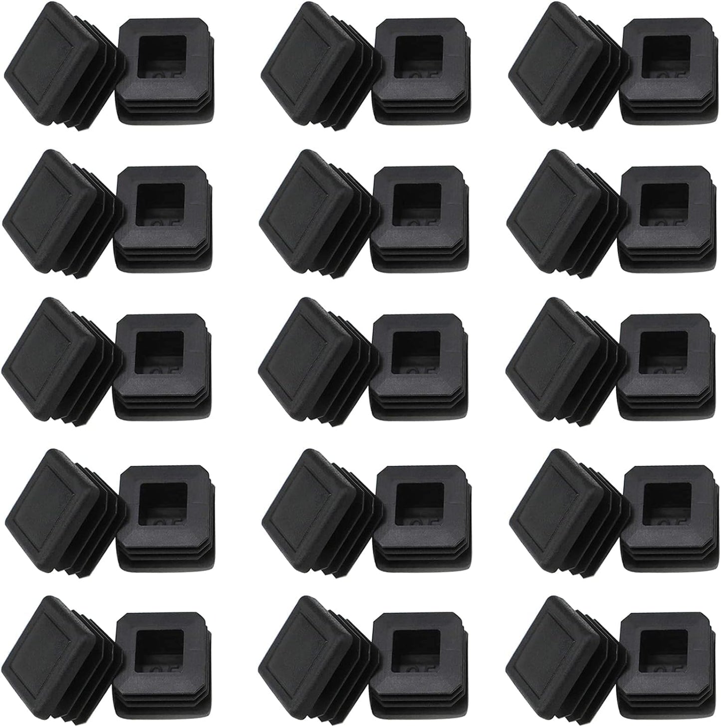 Tapones cuadrados plástico 1pulg para silla suelo set 30
