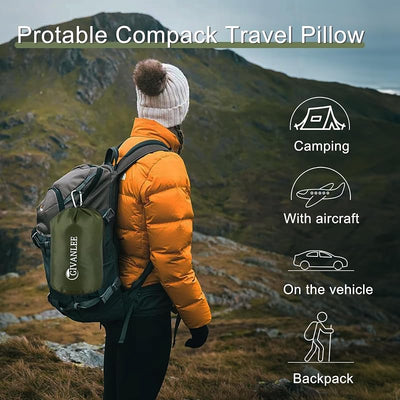 Almohada camping espuma viscoelástica portátil