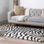 Alfombra rectangular Okapi 3'3"x5'3" color crema/negro