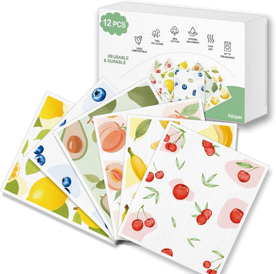 Paños de cocina suecos reutilizables 12 piezas sin olor de secado rápido