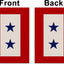Bandera jardín cuerpo marines 2 estrellas azules