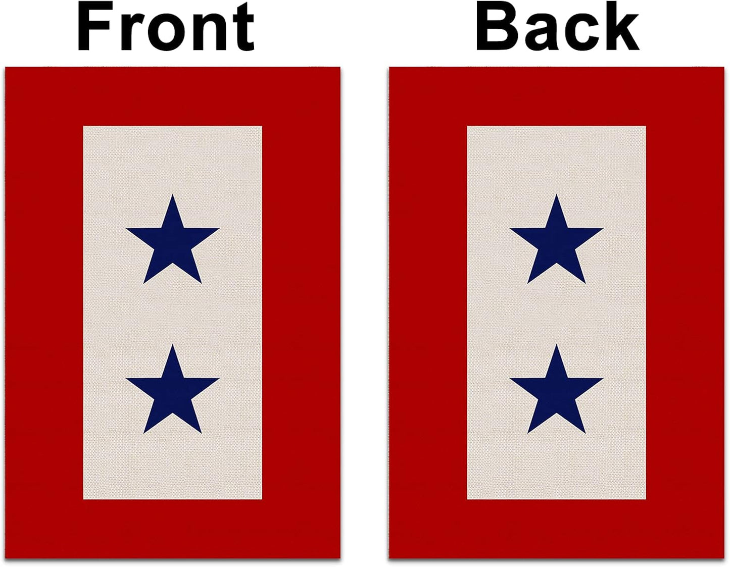 Bandera jardín cuerpo marines 2 estrellas azules