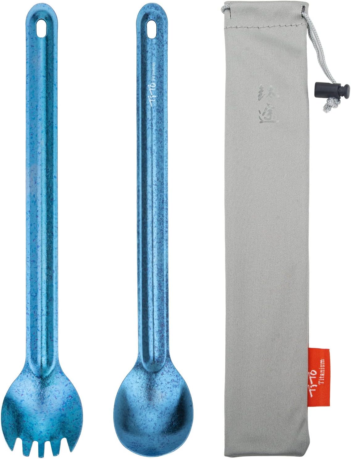 Cuchara mango largo ecológica ultraligera 2uds azul