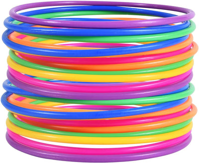 Set 24 anillos plástico 7pulg para niños aire libre