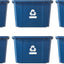 Caja basura plástico 17gal 64L asas integradas set 6