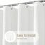 Cortina ducha 72x84pulg tela blanca texturizada 3D moderna