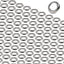 100 Anillos Acero Inox 304 Biseles Cromados 3/4" Botón LED