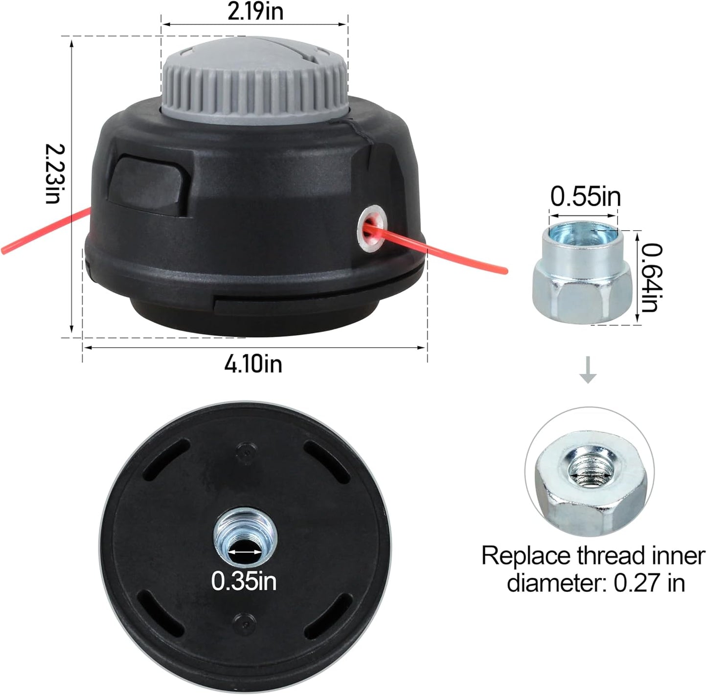 Cabeza devorador malezas comp Ryobi Homelite