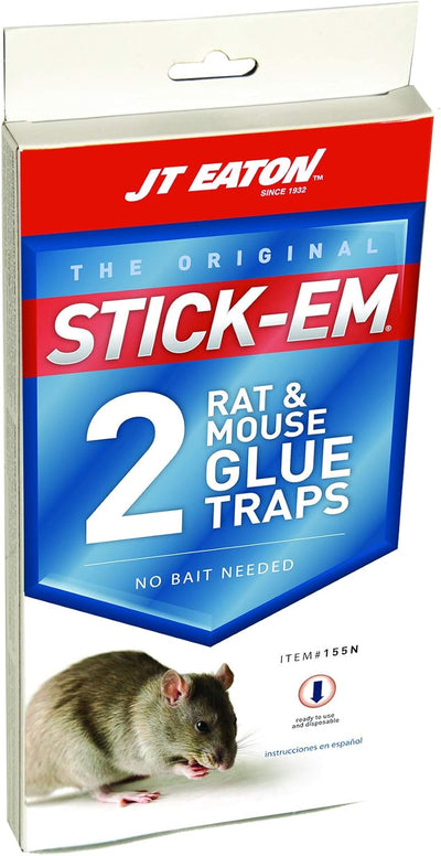 2 Trampas pegamento ratón y rata Stick-Em