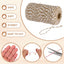 Cuerda algodón 0.079" 109yardas 2 rollos marrón y blanco