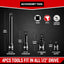 Set 4 barras impacto 1/2" adaptador F x 3/8