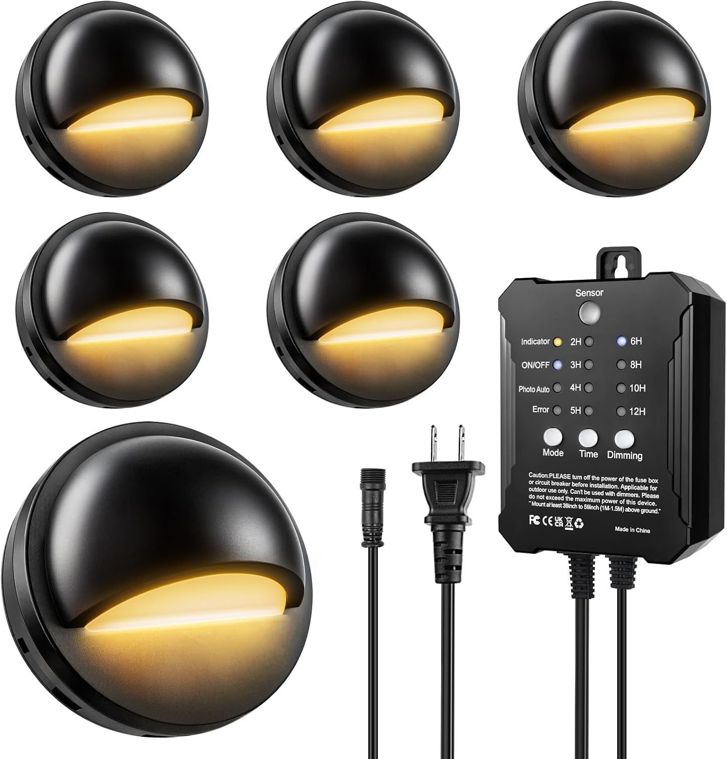 Kit luces LED IP67 con sensor 6 pzas