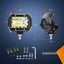 Barra luz LED 2uds 60W 4" con kit cable 12pies