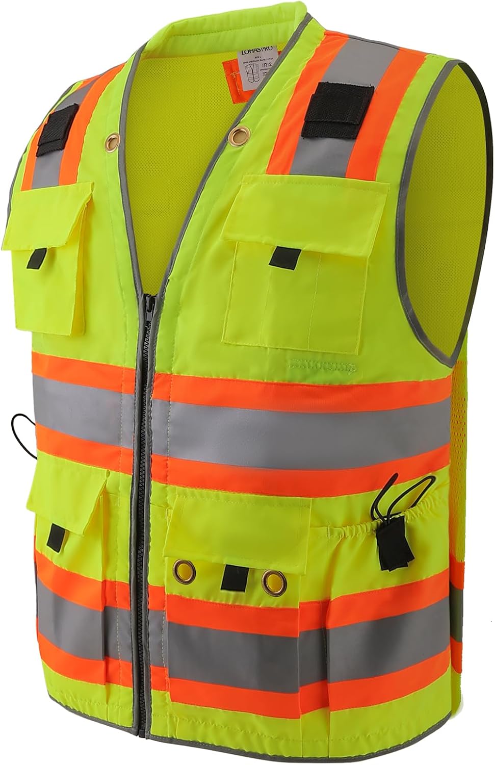 Chaleco seguridad reflectante hombre clase 2 con bolsillos