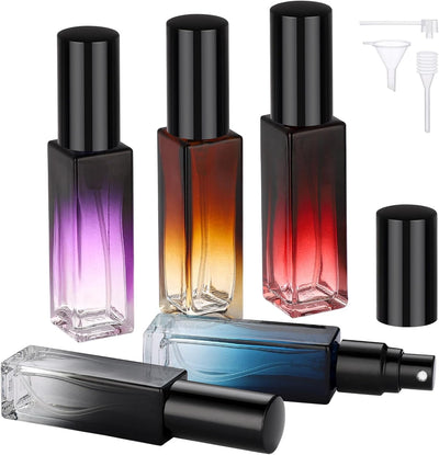 Atomizador perfume 0.34oz viaje 5 botellas vidrio mini pulverizador