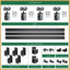 Kit riel doble puerta industrial negro 12ft carga 300lb