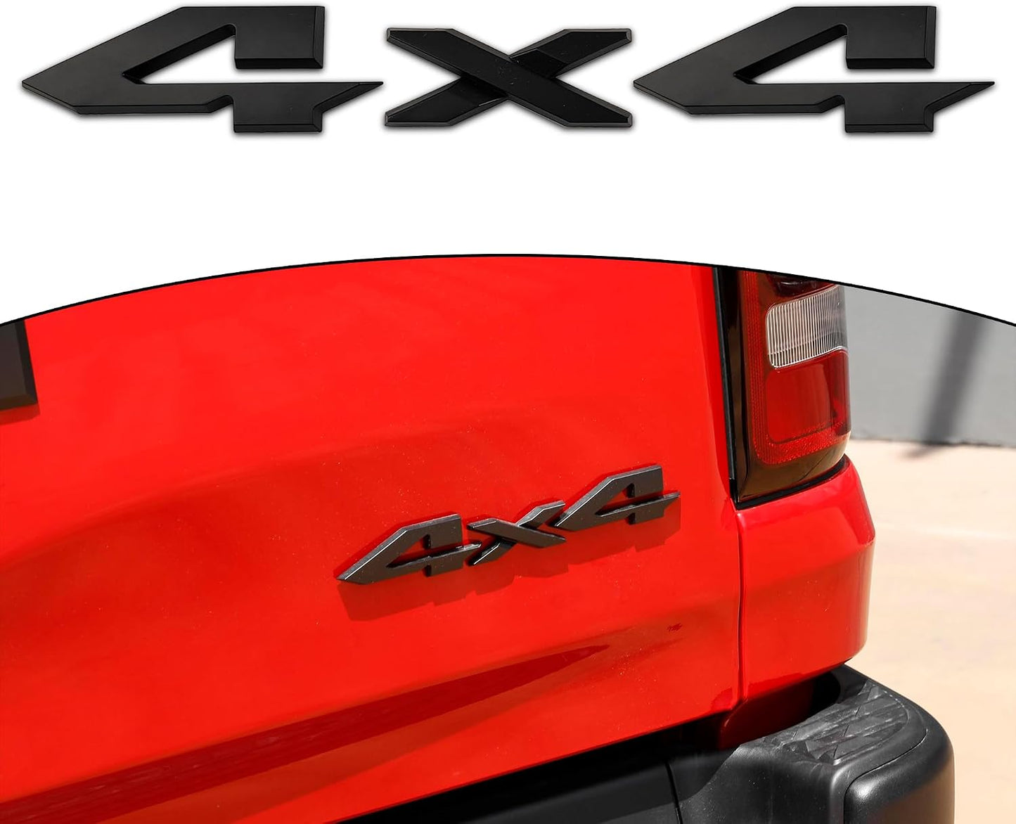 Insignia portón trasero RAM negro mate 4x4