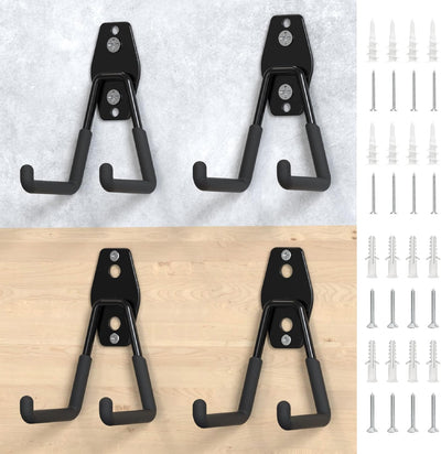 Ganchos garaje pack 4 para bicis escaleras 80lb antiderrap