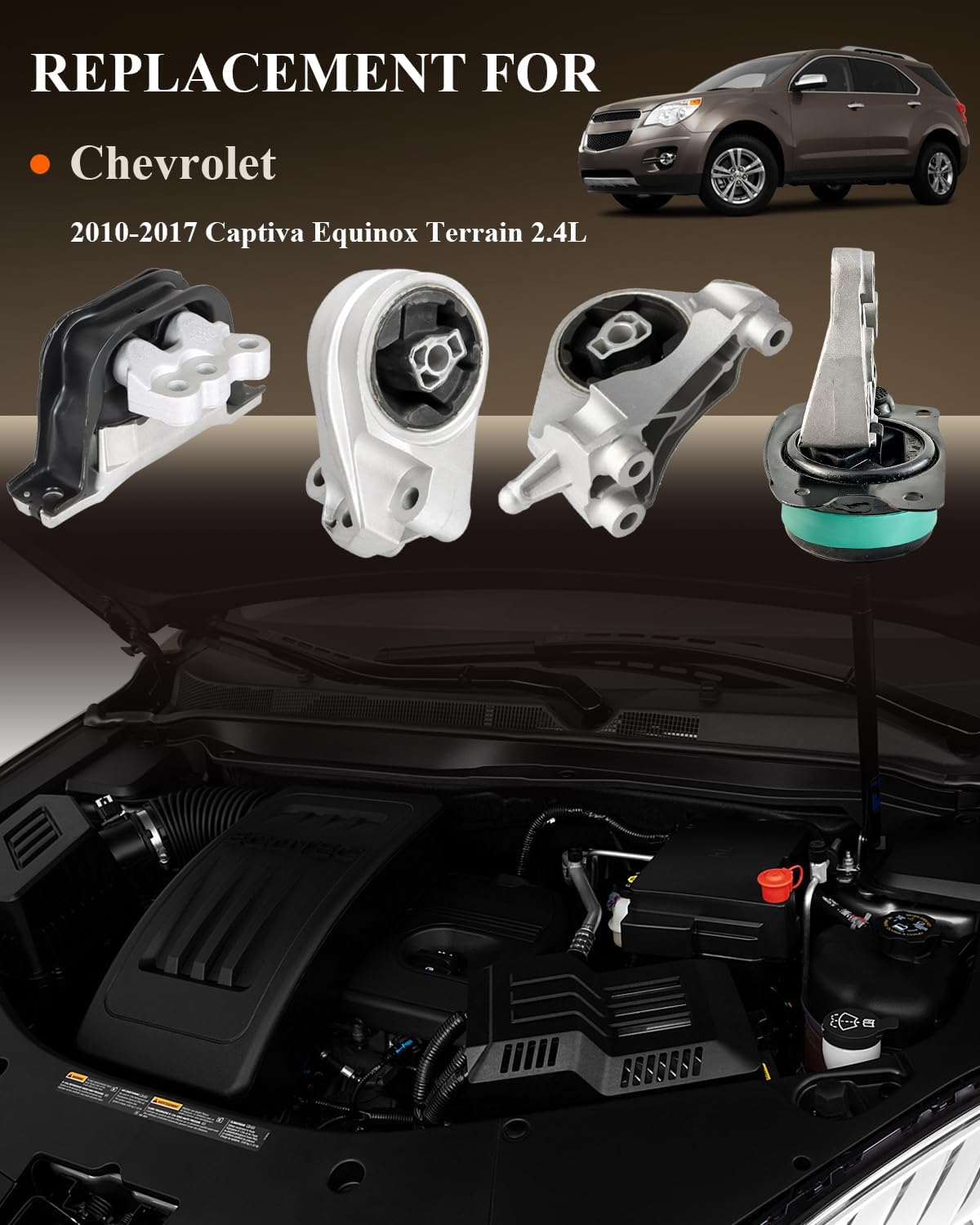 Soporte motor y transmisió para Captiva Equinox 2.4L set 4
