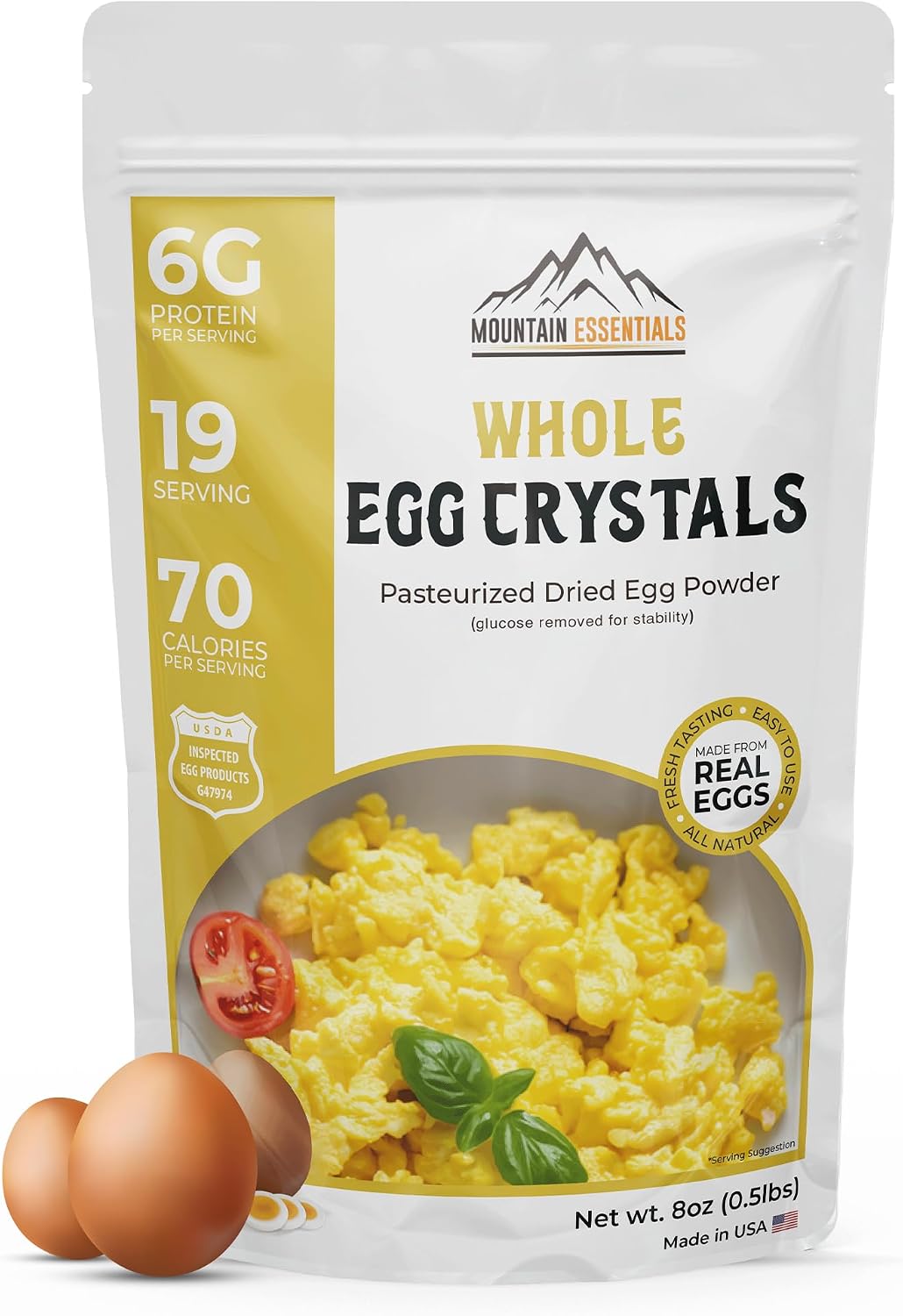 Polvo huevo entero cristalizado 8oz para hornear y cocinar