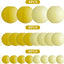 20 Linternas Papel Amarillas 6-10pulg Colgantes Decorativas