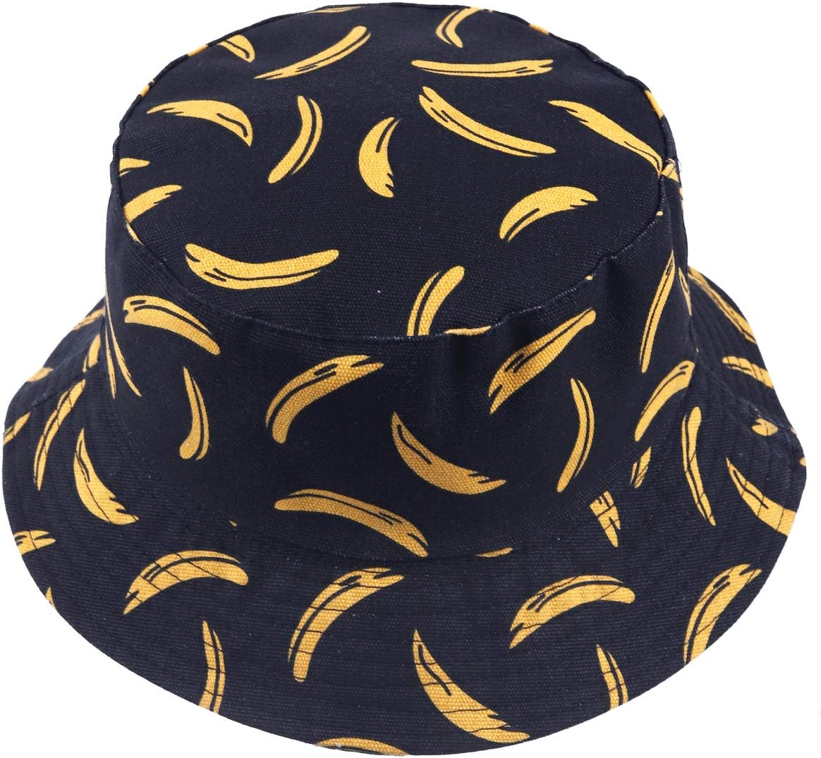 Sombrero pescador reversible estampado frutas mujer