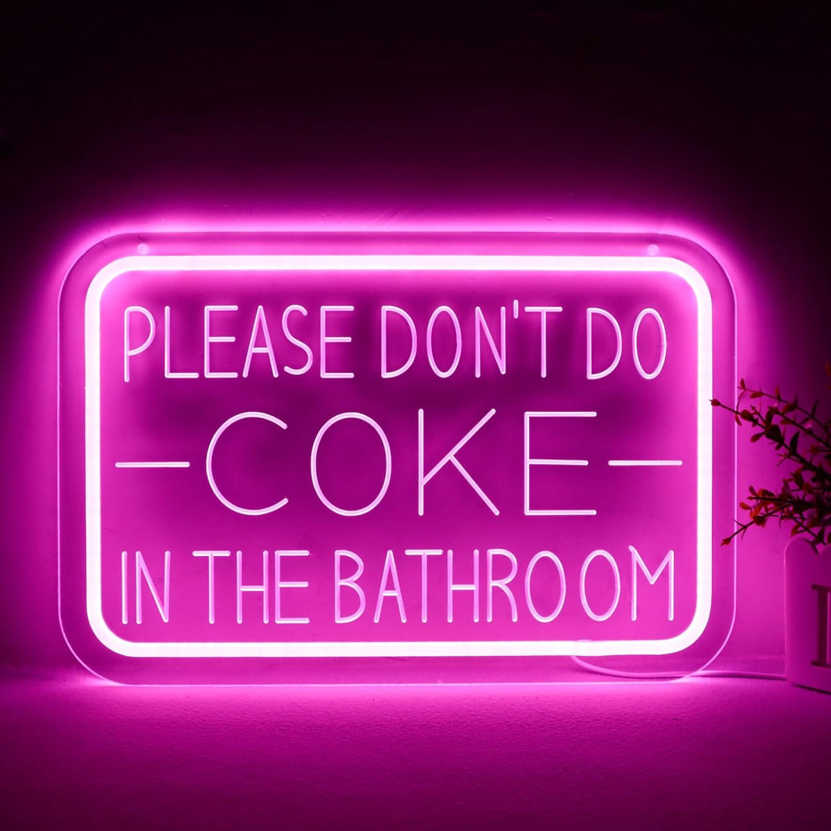 Letrero neón LED baño para bares clubes y adolescentes