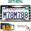 Marcos matrícula EE.UU. 2 pack aluminio cepillado 4 agujeros