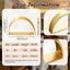 Set 12 Servilleteros Dorados Semicírculo Mate