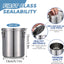 Recipiente café acero inox 56oz hermético con tapa sellada